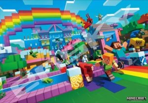 画像1: ■1000ピースジグソーパズル Minecraft（マインクラフト） 色彩の世界  エンスカイ 1000T-308 (51×73.5cm) (1)
