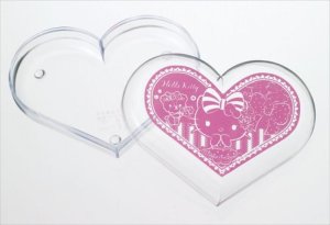 画像2: ■108ピースジグソーパズル ハローキティのフラワーガール(ハートケース付き) 《廃番商品》 ビバリー 108-776 (18.2×25.7cm) (2)