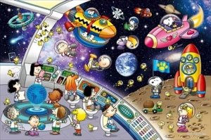 画像1: ■1000ピースジグソーパズル スヌーピー スペーストラベル 《廃番商品》 エポック社 11-584s (50×75cm) (1)