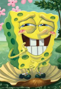 画像1: ◆希少品◆ミニパズル150ピース The Birth of SpongeBob(ザ バース オブ スポンジボブ) 《廃番商品》 エンスカイ 150-302 (10×14.7cm) (1)