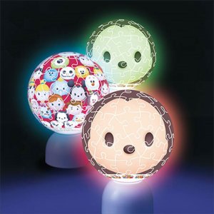 画像2: ■3D球体60ピース立体パズル パズランタン 「ツムツム」-ミッキーマウス-(3色発光)  やのまん 2003-444 (2)