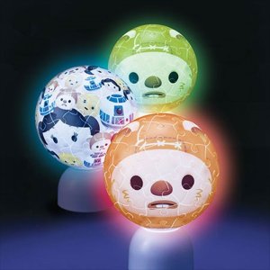 画像2: ■3D球体60ピース立体パズル パズランタン 「ツムツム」-ウィケット-(3色発光) 《廃番商品》 やのまん 2003-491 (2)