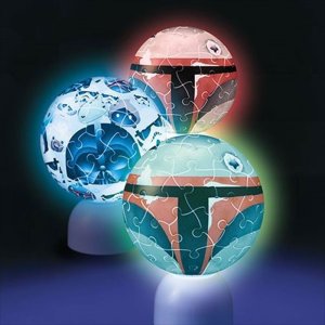 画像2: ■3D球体60ピース立体パズル パズランタン 「ツムツム」-ボバ・フェット-(3色発光) 《廃番商品》 やのまん 2003-492 (2)