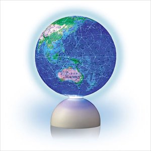 画像1: ■3D球体240ピース立体パズル スターライトパズル-BLUE EARTH-回転型地球儀パズル- 《廃番商品》 やのまん 2024-118 (1)