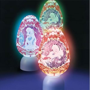 画像2: ■3D球体80ピース立体パズル パズランタンエッグ クラウンエッグ-アリス-(3色発光)  やのまん 2202-23 (2)