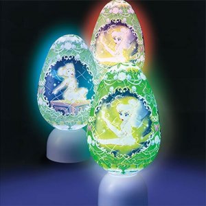 画像2: ■3D球体80ピース立体パズル パズランタンエッグ クラウンエッグ-ティンカー・ベル-(3色発光)  やのまん 2202-26 (2)