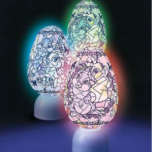 画像2: ■3D球体80ピース立体パズル パズランタンエッグ ジュエル-ミス・バニー&とんすけ-(3色発光)  やのまん 2202-28 (2)