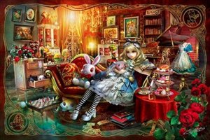 画像1: ★27％off★300ピースジグソーパズル アリス ライブラリ（SHU）  アップルワン 300-336 (26×38cm) (1)