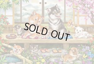 画像1: ★31％off★1000ピースジグソーパズル シバの縁側時間  ビバリー 31-525 (49×72cm) (1)