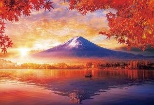 画像1: ■300ピースジグソーパズル 秋霧立つ富士と湖畔  ビバリー 33-215 (26×38cm) (1)