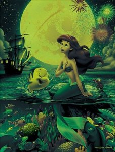 画像2: ◆希少品◆300スモールピースジグソーパズル ムーンライト・オーシャン(リトル・マーメイド) 《廃番商品》 やのまん 42-30 (16.5×21.5cm) (2)