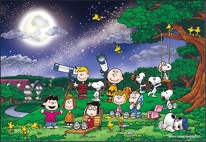 画像1: ■300ピースジグソーパズル PEANUTS/スヌーピー 満月の下で 《廃番商品》 アポロ社 48-731 (26×38cm) (1)