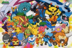 画像1: ◆希少品◆500ラージピースジグソーパズル ポケットモンスターDP ポケモン大集合 《廃番商品》 エンスカイ 500-L88 (50×75cm) (1)