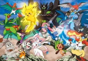 画像1: ■500ラージピースジグソーパズル ポケットモンスターXY&Z 激しく燃えるポケモンバトル！ 《廃番商品》 エンスカイ 500T-L02 (51×73.5cm) (1)