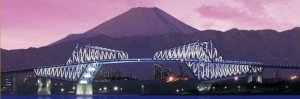 画像1: ■420スモールピースジグソーパズル ゲートブリッジと富士山-東京 《廃番商品》 エポック社 52-715 (18.2×51.5cm) (1)