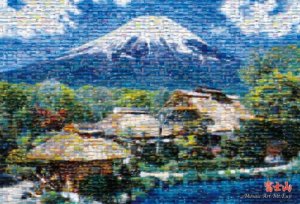 画像1: ■1000ピースジグソーパズル モザイクアート富士山 《カタログ落ち商品》 ビバリー 61-374 (49×72cm) (1)