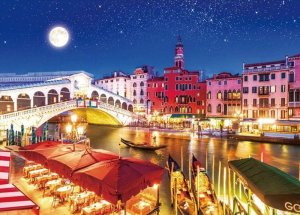 画像1: ■600ピースジグソーパズル 月夜のヴェネツィア  ビバリー 66-155 (38×53cm) (1)