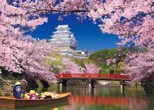 画像1: ■600ピースジグソーパズル 桜彩る姫路城  ビバリー 66-157 (38×53cm) (1)