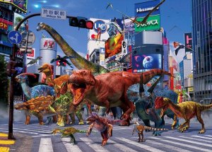 画像1: ■600ピースジグソーパズル Dinosaur in Shibuya  ビバリー 66-223 (38×53cm) (1)