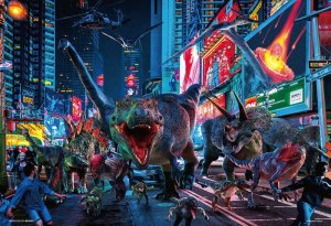 画像1: ■300ピースジグソーパズル Dinosaur in New York  ビバリー 93-172 (26×38cm) (1)