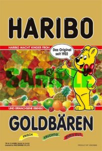 画像1: ◆希少品◆プチパズル99ピース HARIBO ゴールドベア 《廃番商品》 やのまん 99-291 (10×14.7cm) (1)