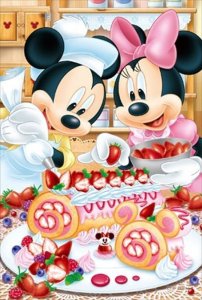 画像1: ■プチパズル99ピース ディズニー ベリーベリー・ロールケーキ 《廃番商品》 やのまん 99-445 (10×14.7cm) (1)