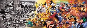 画像1: 【引上品】◆希少品◆950ピースジグソーパズル 歴代ミッキーマウス名場面集 《廃番商品》 テンヨー D-950-568 (34×102cm) (1)