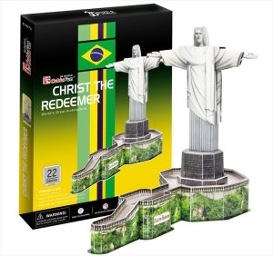 画像1: ◆希少品◆ 3Dパズル 立体クラフトモデル コルコバードのキリスト像（ブラジル） 《廃番商品》 ハートアートコレクション C187h (1)