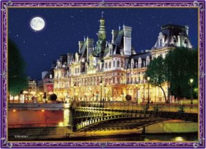 画像1: ■165ピースジグソーパズル型 クリスタルパズル 月夜のパリ市庁舎 《カタログ落ち商品》 ビバリー CJP-007 (1)