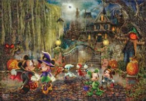 画像1: ★31％off★1000ピースジグソーパズル Mickey and Minnie Halloween Fun（トーマス・キンケードスタジオ）〈光るジグソー〉  テンヨー D-1000-864 (51×73.5cm) (1)