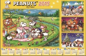 画像1: ■1000ピースジグソーパズル PEANUTS/スヌーピー 2015年 ピーナッツカレンダー 《廃番商品》 エポック社 11-510 (50×75cm) (1)