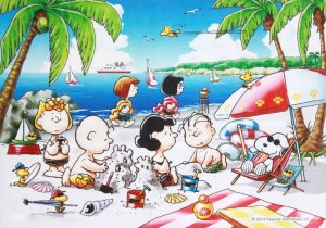 画像1: ■108ピースジグソーパズル PEANUTS/スヌーピー ビーチメモリーズ 《廃番商品》 アポロ社 41-721 (18.2×25.7cm) (1)