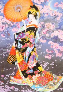 画像1: ■1053スーパースモールピースジグソーパズル 桜（春代） 《廃番商品》 アポロ社 49-712 (26×38cm) (1)