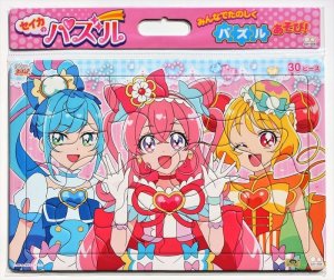 画像1: ■板パズル30ピース B4パズル セイカのパズル30P デリシャスパーティ&hearts;プリキュア A柄  サンスター文具 5314330A (1)