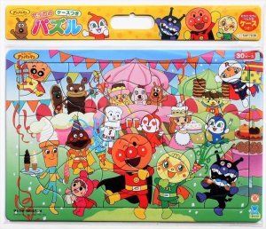 画像1: ■板パズル30ピース B4パズル セイカのケースつきパズルしようよ12・30P-H柄 アンパンマンとみんなでパーティ  サンスター文具 5330014H (1)