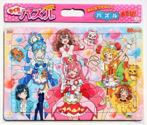 画像1: ■板パズル80ピース B4パズル セイカのパズル80P デリシャスパーティ&hearts;プリキュア A柄 《廃番商品》 サンスター文具 5394330A (1)