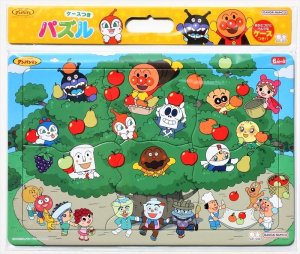 画像1: ■板パズル6ピース B4パズル ケースつきハッピーロッピーパズル6P-B柄 アンパンマンとたわわのき それいけ！アンパンマン  サンスター文具 6840010B (1)