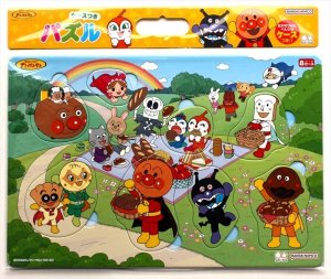 画像1: ■板パズル8ピース B4パズル ケースつきハッピーロッピーパズル8P-B柄 パンでピクニック それいけ！アンパンマン  サンスター文具 6850010B (1)