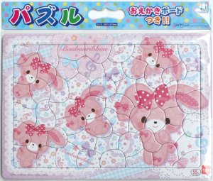 画像1: ■板パズル55ピース B4パズル ぼんぼんりぼん 01 《廃番商品》 ショウワノート 851705701 (1)