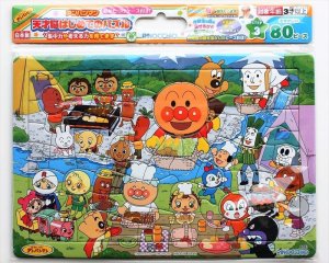 画像1: ■板パズル80ピース アンパンマン 天才脳はじめてのパズル E柄 キャンプ&バーベキュー  アガツマ（ピノチオ） APTNHP-e80-2 (1)