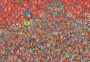 画像1: ■150ラージピースジグソーパズル Where's Wally? アニバーサリーボール フォー ジャパン  ビバリー L74-174 (26×38cm) (1)