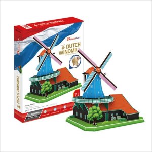 画像1: ■ 3Dパズル 立体クラフトモデル オランダの風車（世界遺産：オランダ）  ハートアートコレクション MC219h (1)