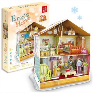 画像1: ■ 3Dパズル 立体クラフトモデル Eeic's Home エリックのクリスマスハウス 《カタログ落ち商品》 ハートアートコレクション P667h (1)