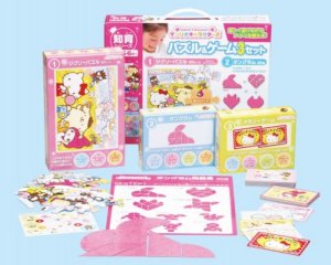 画像1: ■40ピースジグソーパズル サンリオキャラクターズ パズル＆ゲーム3セット 《廃番商品》 ビバリー PGS-003 (21×29.7cm) (1)