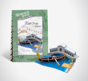 画像1: ■ 3Dパズル 立体クラフトモデル ワールドスタイル イタリア ヴェネツィア・リアルト橋  ハートアートコレクション W3115h (1)