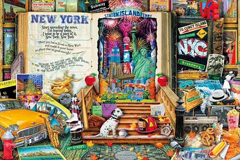 1000ピースジグソーパズル オープンブック ニューヨーク（エイミー・スチュアート） 《廃番商品》 アップルワン 1000-808 (50×