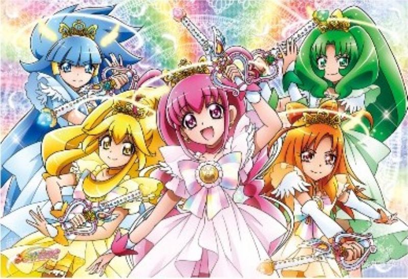 希少品 108ラージピースジグソーパズル スマイルプリキュア 力を合わせて 廃番商品 組絵門 くみえもん