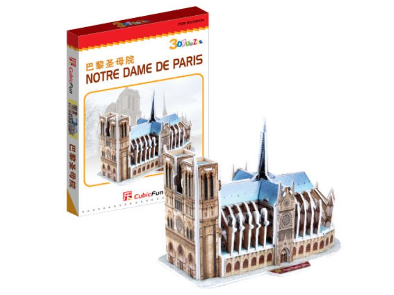 3dパズル 立体クラフトモデル ミニ ノートルダム大聖堂 世界遺産 フランス ハートアートコレクション S3012 組絵門 くみえもん